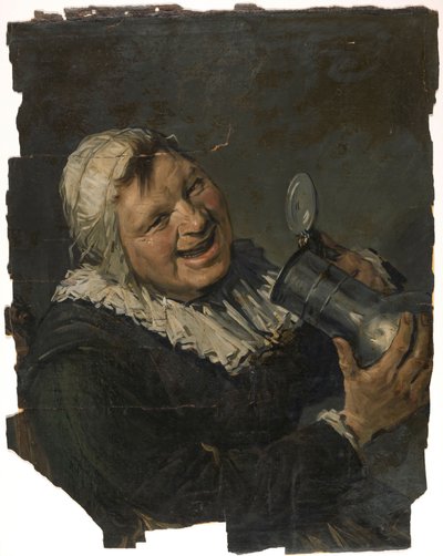 Malle Babbe. A Laughing Old Woman Bringing a Jug to Her Mouth. Painted in the Style of Frans Hals by Han van Meegeren